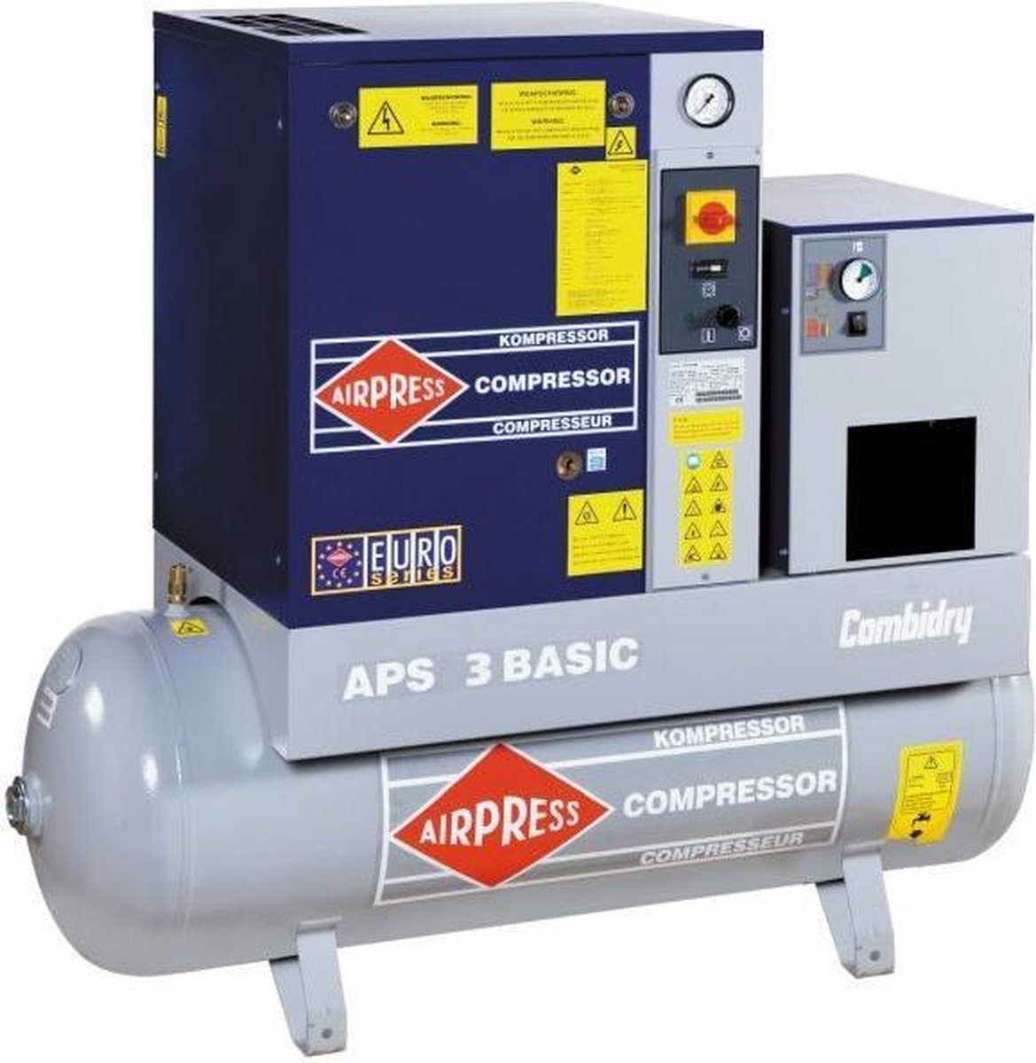 AIRPRESS 400V schroefcompressor combi Dry APS 3 Basic
