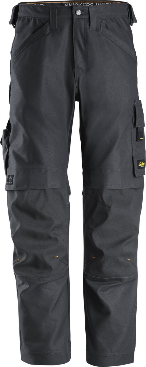 Snickers 6324 AW Werkbroek Canvas+ Stretch - Staal Grijs - Maat 056