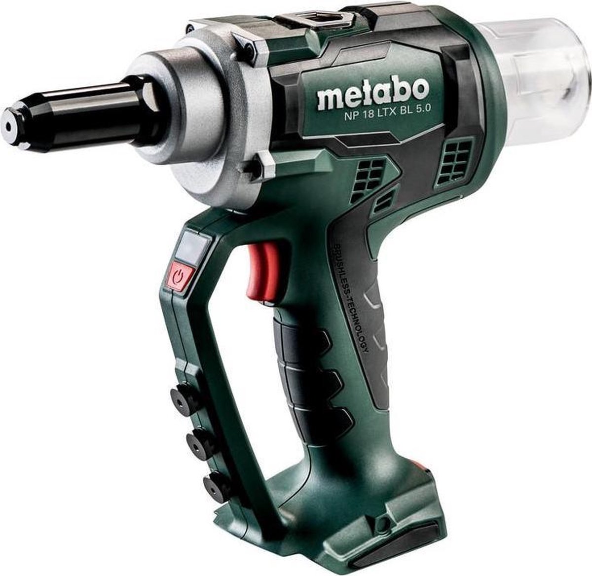 Metabo NP 18 LTX BL 5.0 18V Li-Ion Accu Blindnietpistool Body In MetaBox - Koolborstelloos - 2.4-5mm