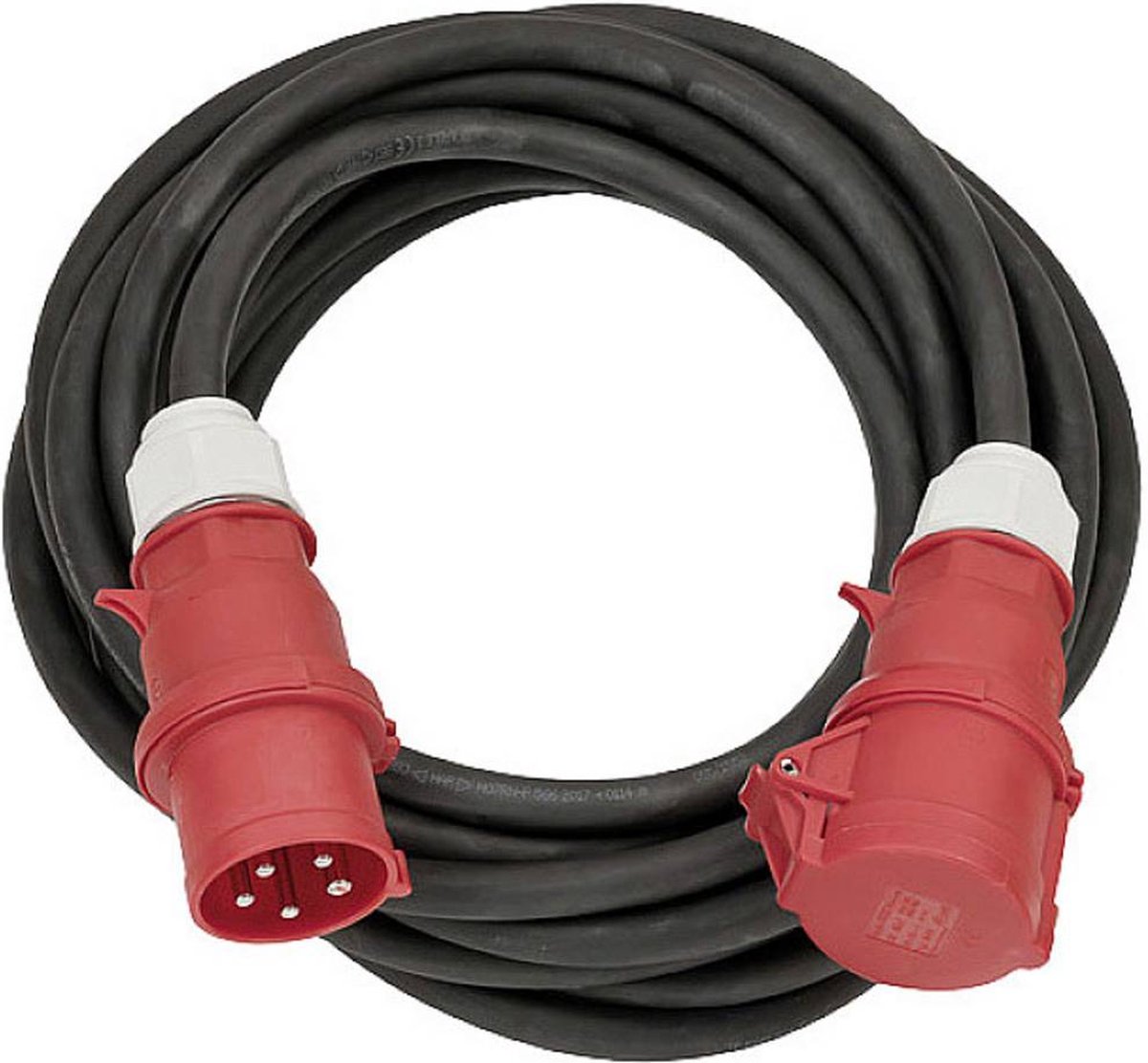 Brennenstuhl 1167320100 CEE Verlengsnoer IP44 - 10m - 5-polig - H07RN-F 5G6,0 - Zwart