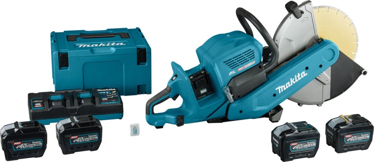 Makita CE002GL402X XGT 2x40 V Max Li-ion Accu Doorslijper Set (4x 8,0Ah) In Doos/Mbox - 355mm