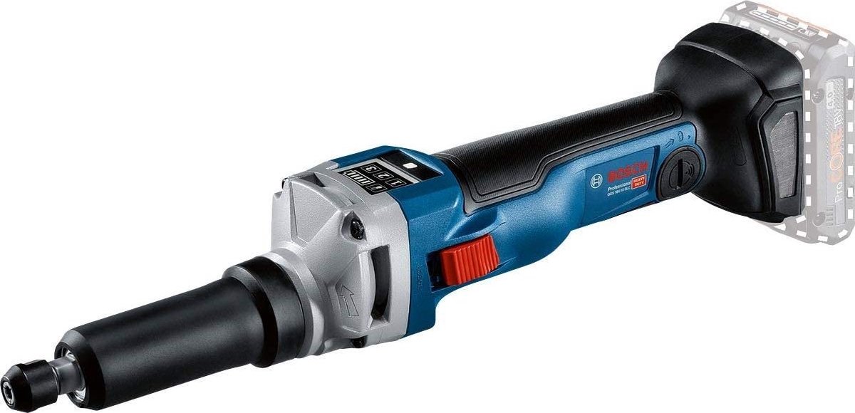 Bosch GGS 18V-10 SLC 18V Li-Ion Accu Rechte Slijper Body - 6mm - Koolborstelloos