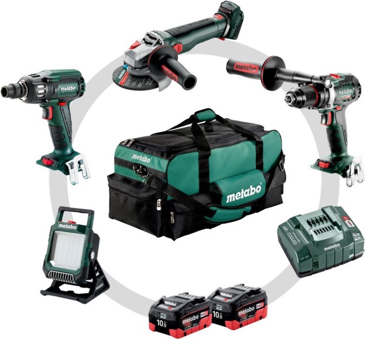 Metabo Combo Set 4.3.2 18V LiHD Accu Combiset In Tas (2x 10.0Ah)