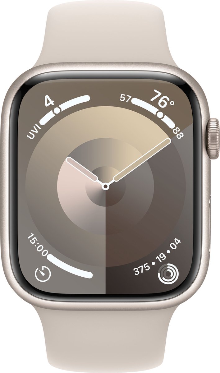 Apple Watch Series 9 GPs 45 Mm Sterrenlicht Aluminium Case/sterrenlicht Sport Band - M/l
