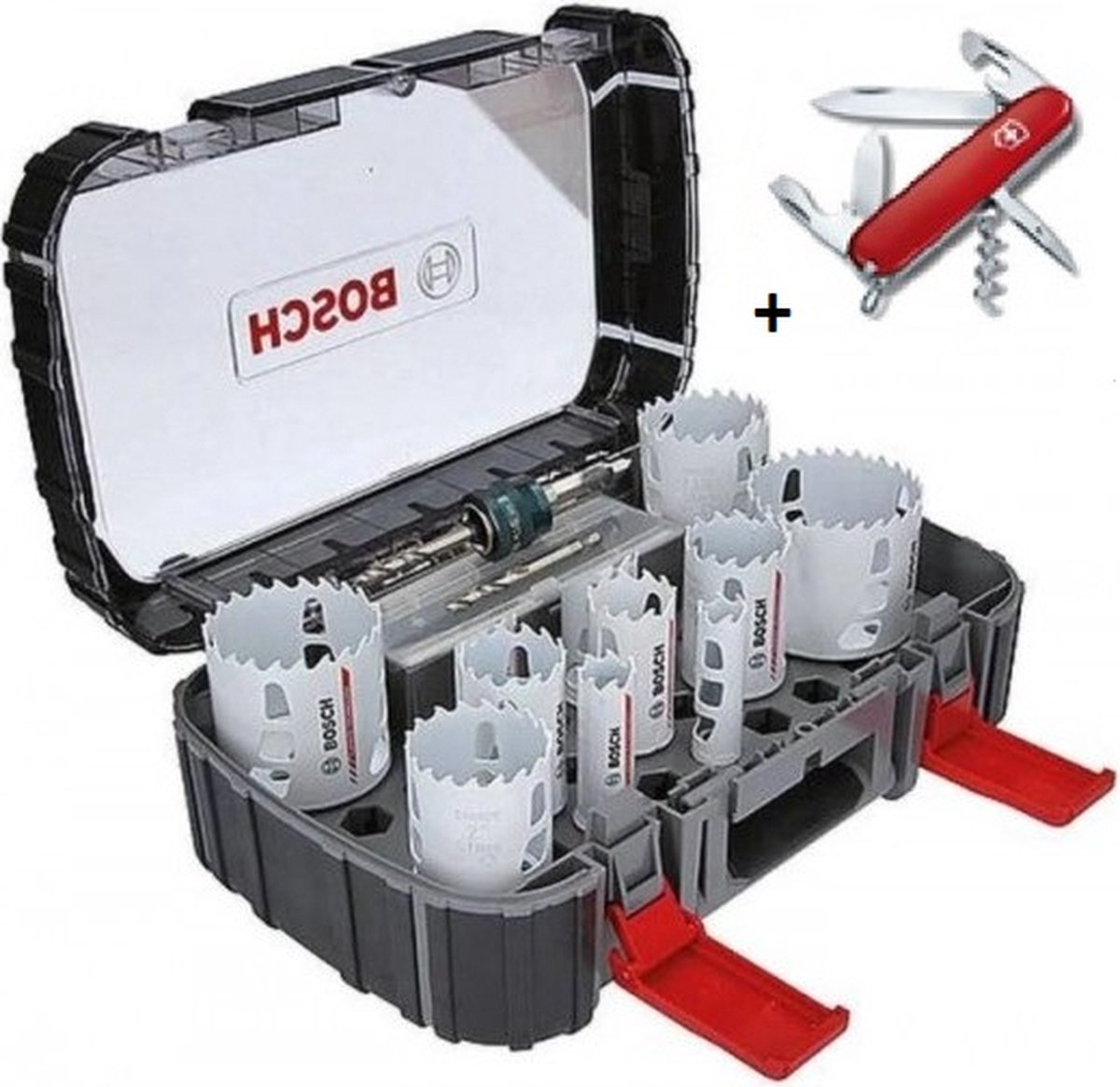 Bosch 061599760L 14-delige Gatzagenset In Koffer - Victorinox Mes