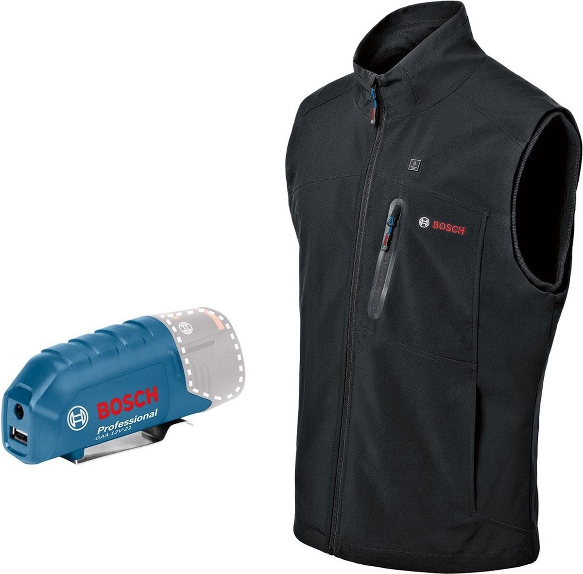 Bosch GHV 12+18V XA M 12V Li-Ion Accu Verwarmde Bodywarmer - Maat M