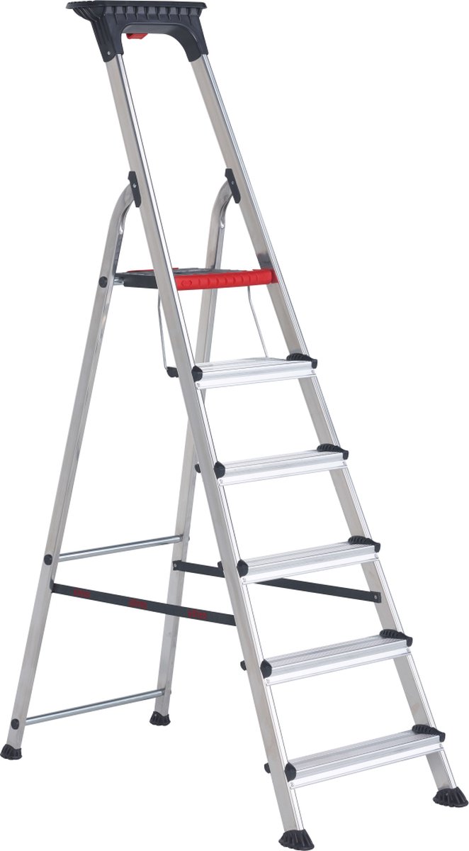 Altrex Double Decker Huishoudtrap - Aluminium - 6 Treden - Max. Werkhoogte 3.20 M.