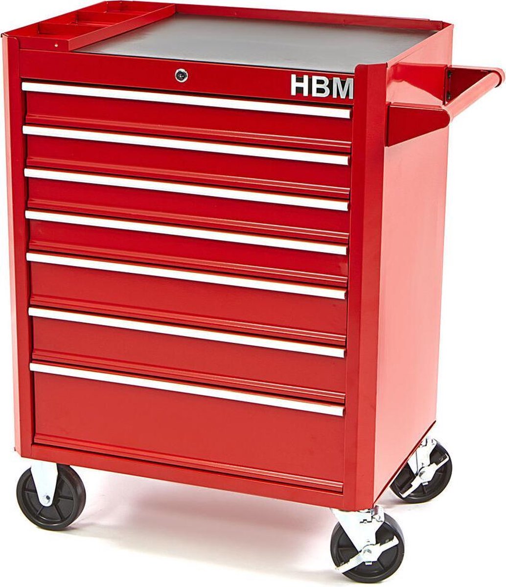 HBM 7 laden gereedschapswagen ROOD