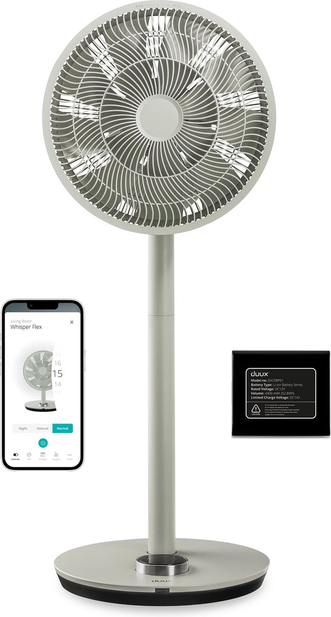 Duux Whisper Flex Smart Sage + Batterypack