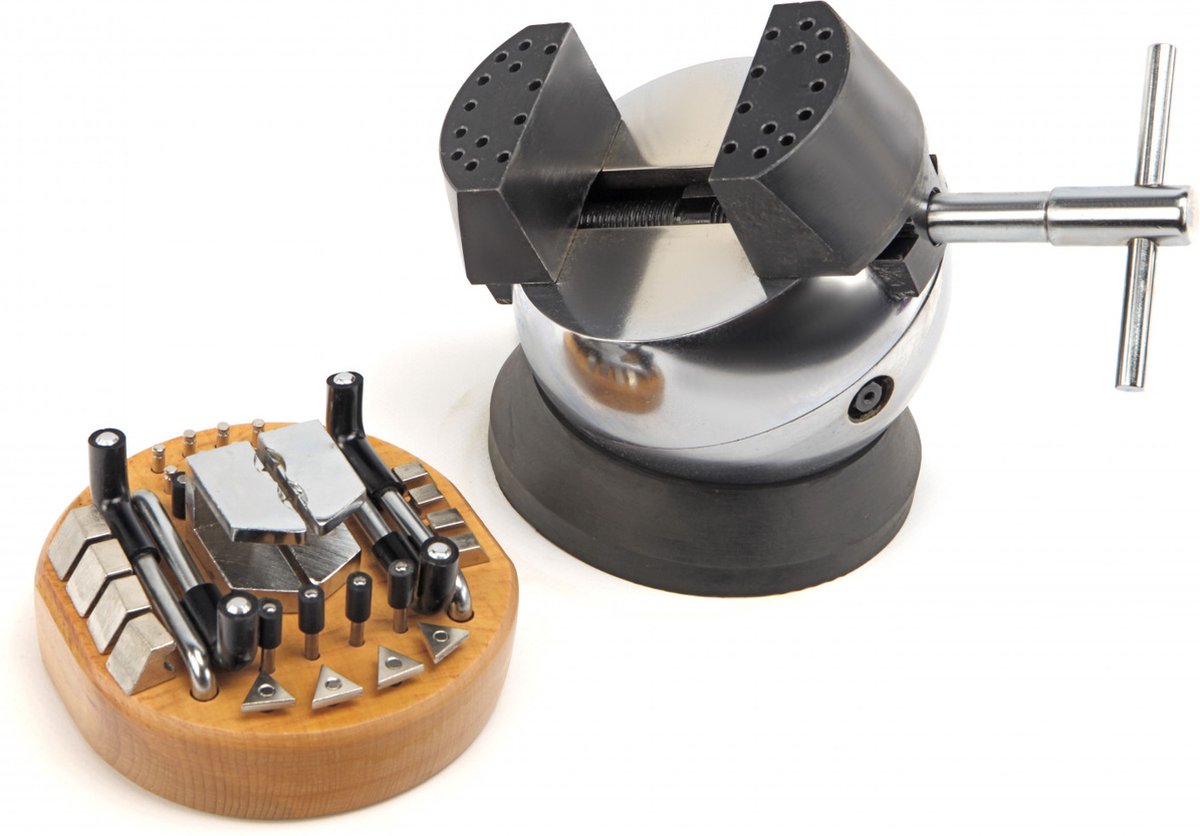 HBM 125 mm graveerkogel met 34-delige klemmenset