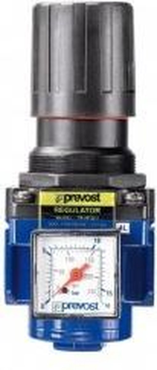 AIRPRESS 1/2"reduceerventiel 16b (20b in) + manometer