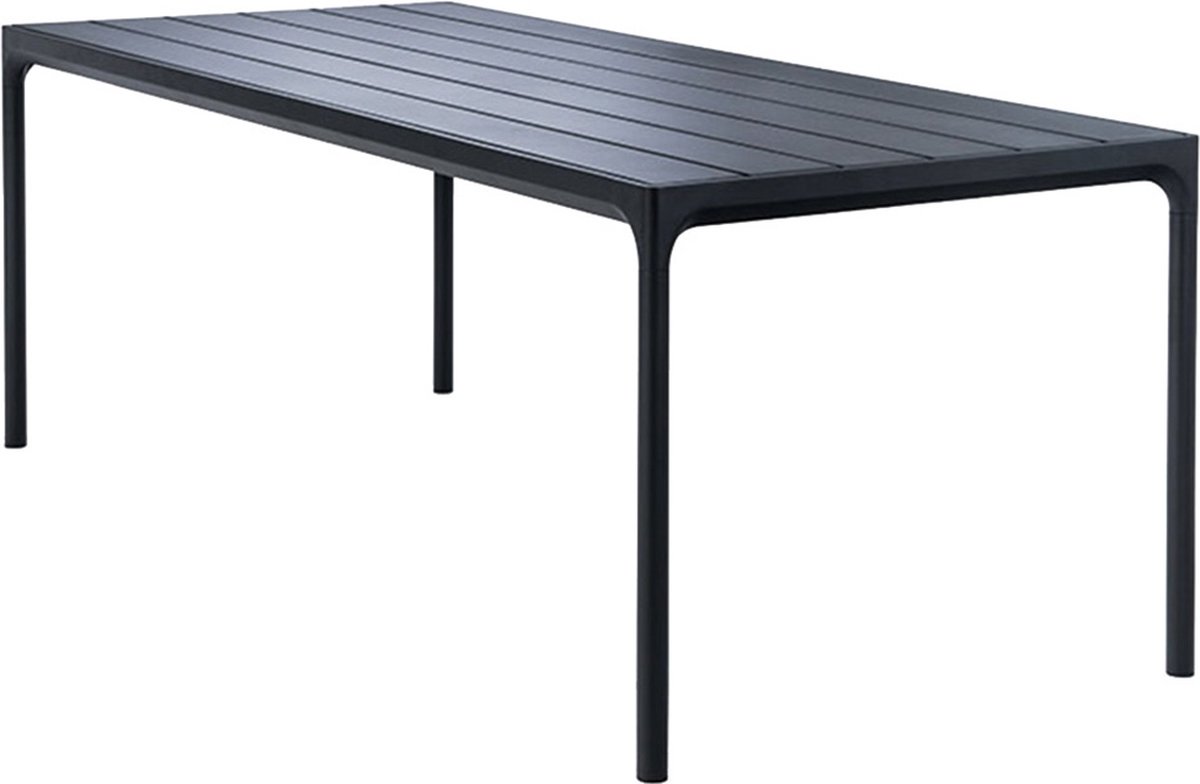 Houe Four Tuintafel 210x90 Zwart Zwart Onderstel