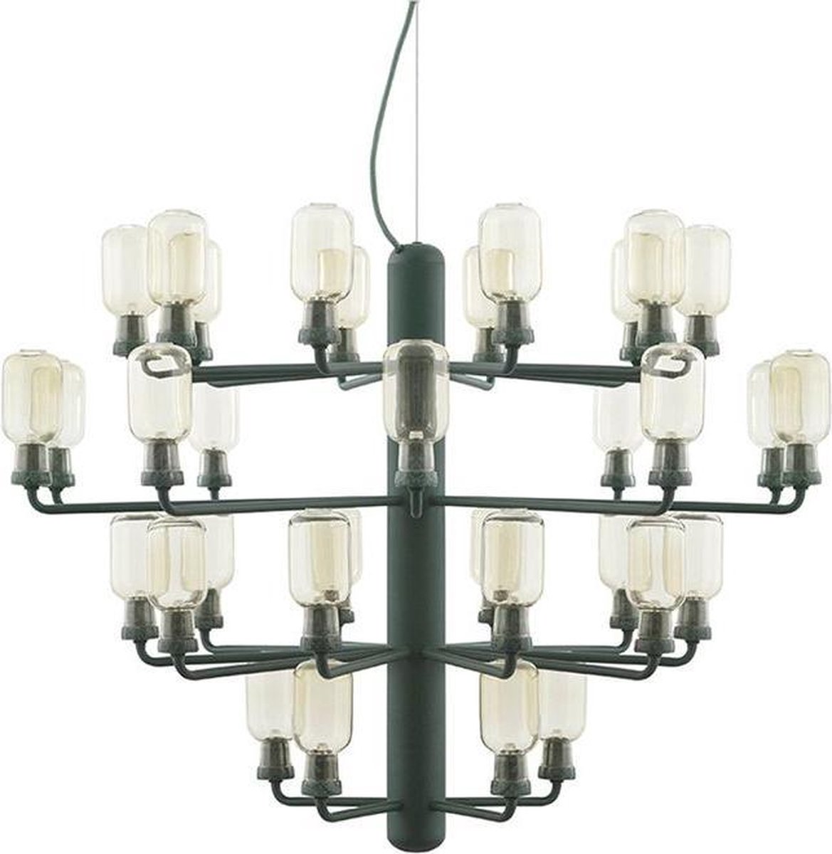 Normann Copenhagen Amp Large KroonluchterØ85 Goud/groen