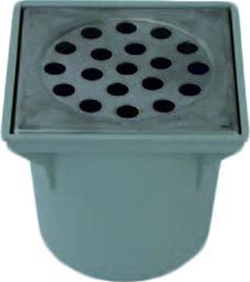AquaForte Vloerput Abs Rvs Rooster 200 X 200 Mm Onderuitlaat