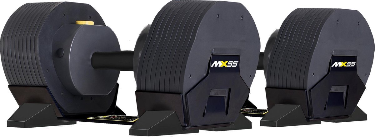 MX Select MX55 verstelbare dumbbells met standaard 24,9 KG