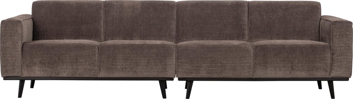BePureHome Statement 4-zits Bank 280 Rib Taupe