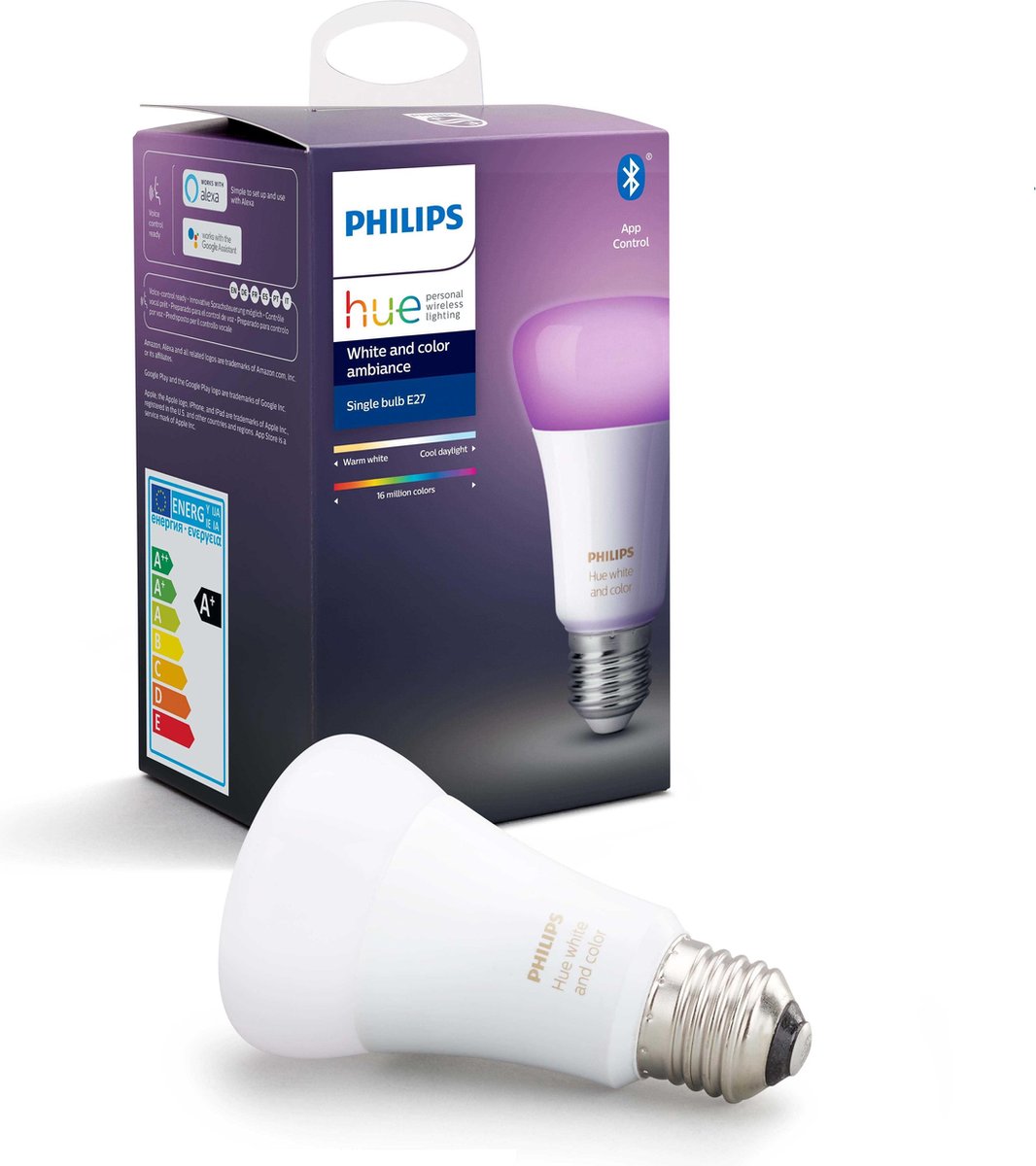 Philips Hue White & Color Ambiance E27 Bluetooth + Senic Slimme Lichtschakelaar