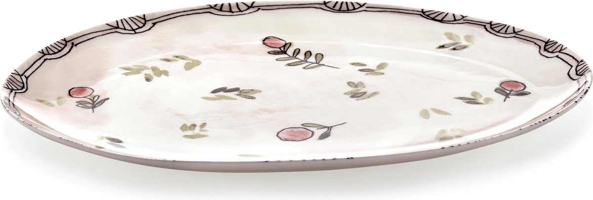 Serax Midnight Flowers By Marni Mirtillo Nude Serveerschaal 35x22