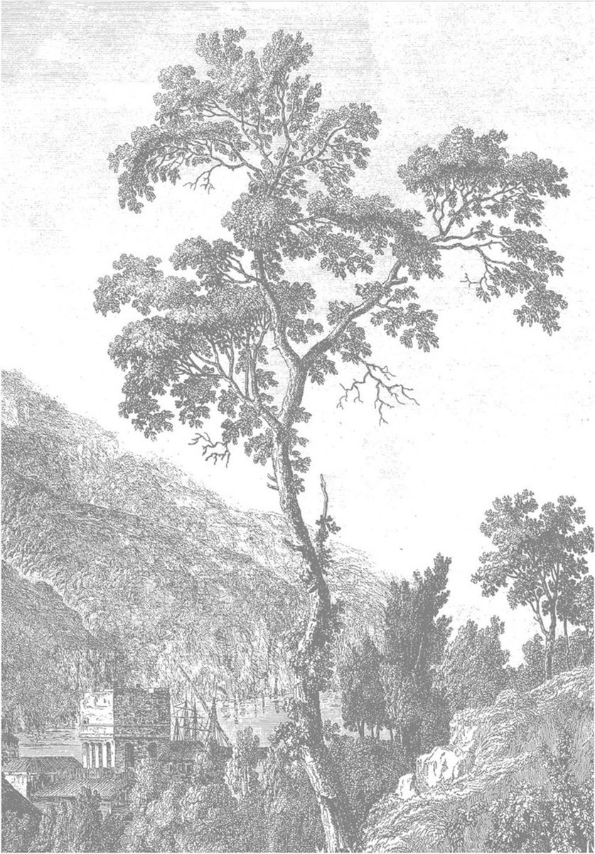 KEK Amsterdam Engraved Landscapes I Behang (4 Banen)