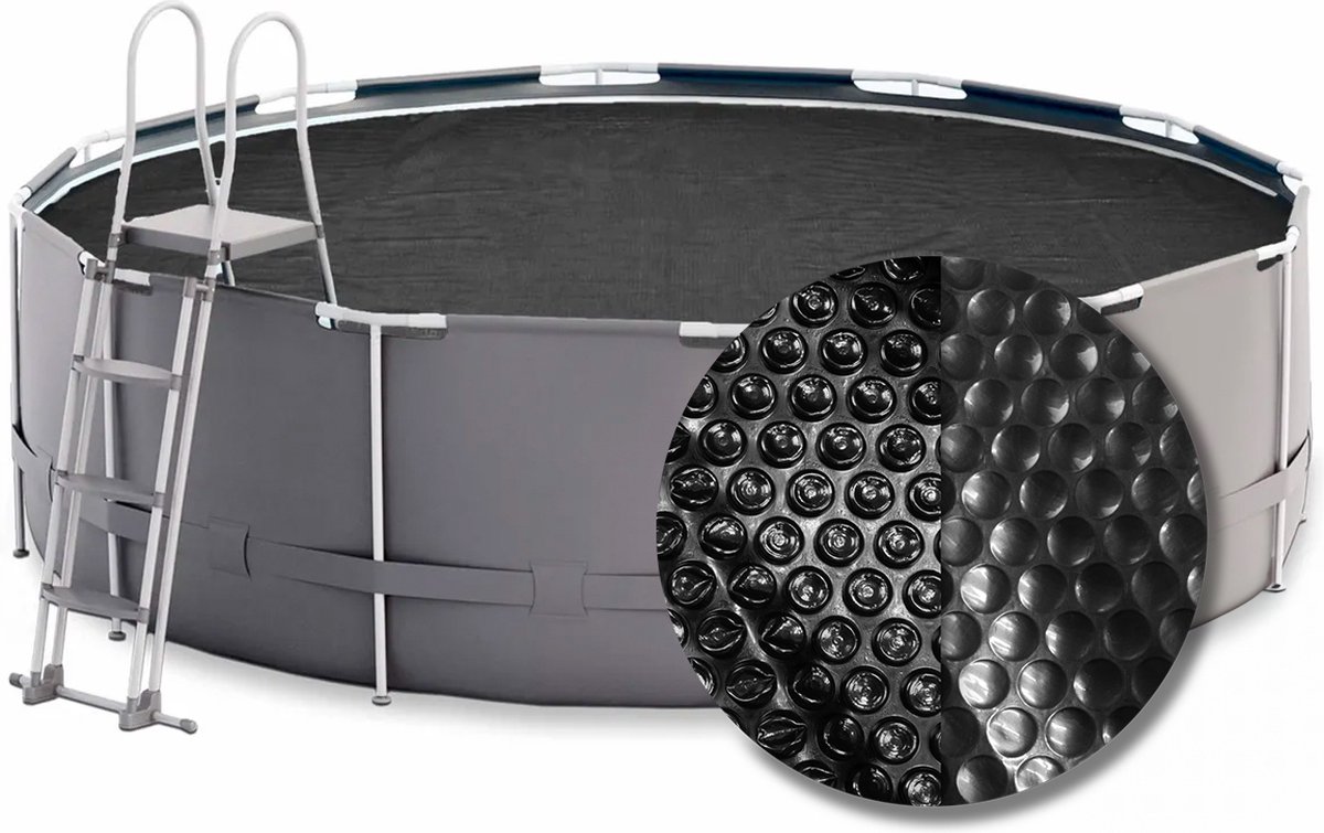W'eau Premium solar cover rond - 500 cm (zeilmaat 494) - Zwart - W'eau