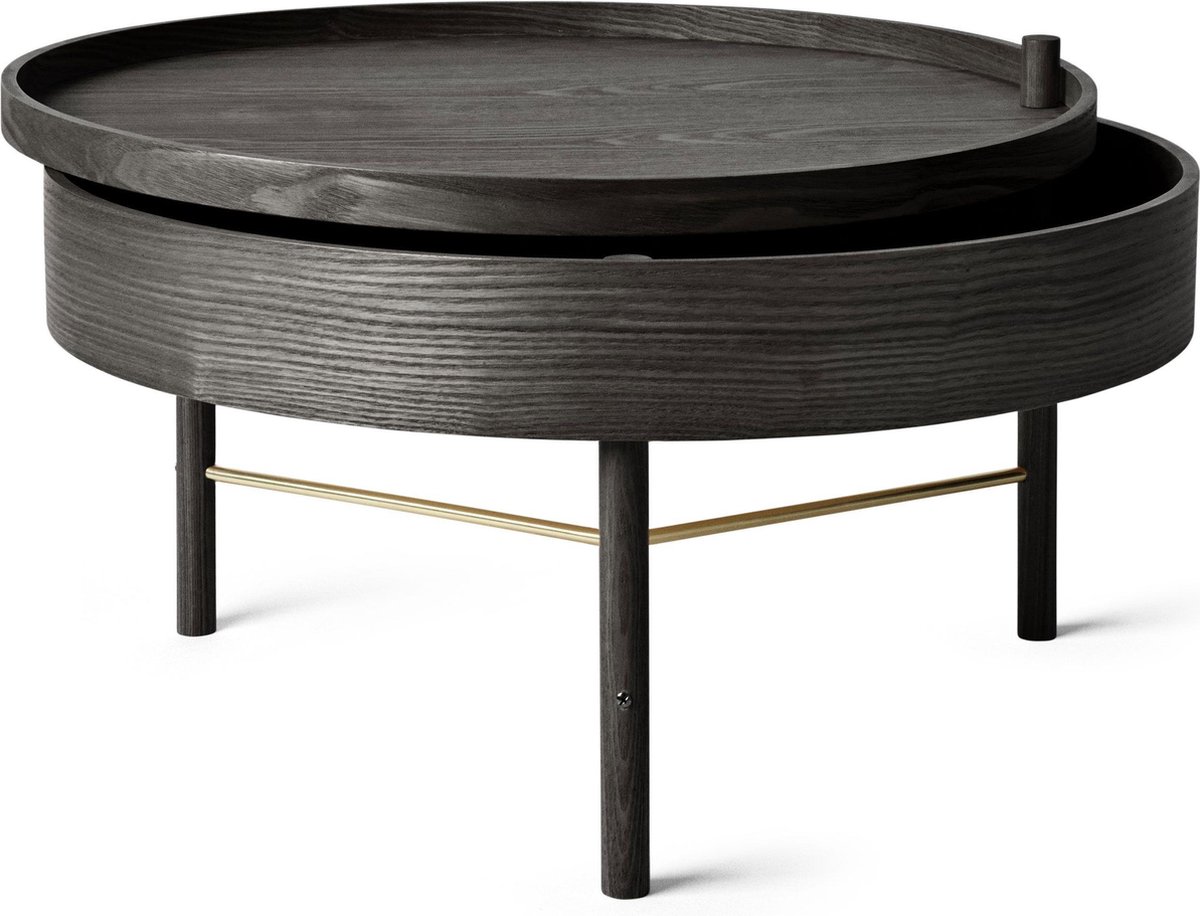 Audo Copenhagen Turning Salontafel Zwart Essen/messing