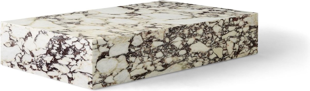 Audo Copenhagen Plinth Low Salontafel 60x100 Calacatta Viola Marmer