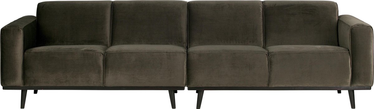 BePureHome Statement Bank 4-zits 280cm Velvet Warm Groen