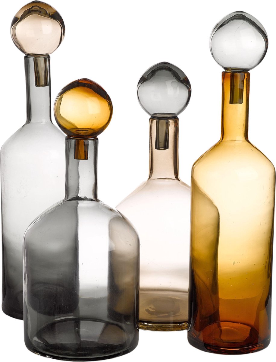 POLSPOTTEN Bubbles&Bottles Karaf Set Van 4 Chic