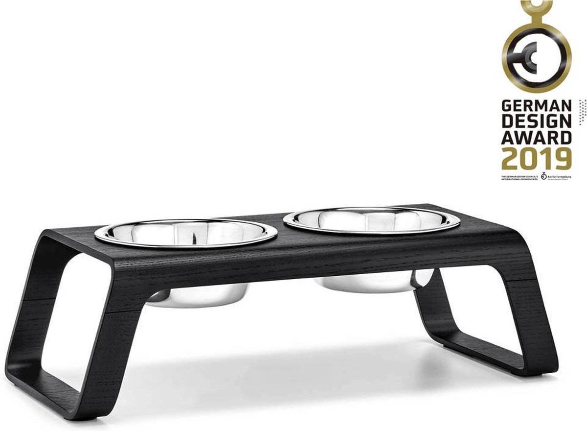 MiaCara Desco Hondenvoerbak Medium Essen Zwart