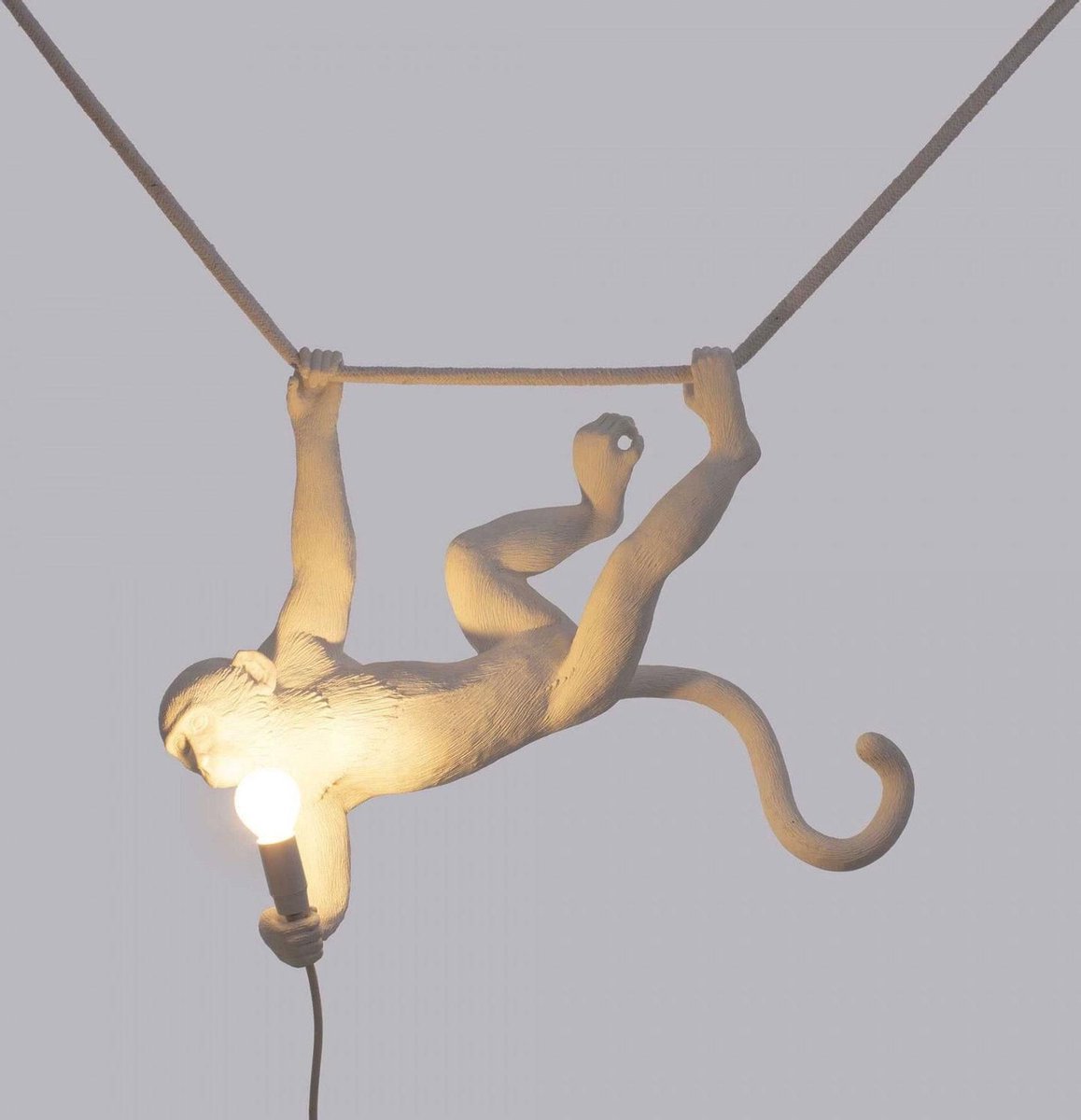 Seletti Monkey Swing Hanglamp Wit