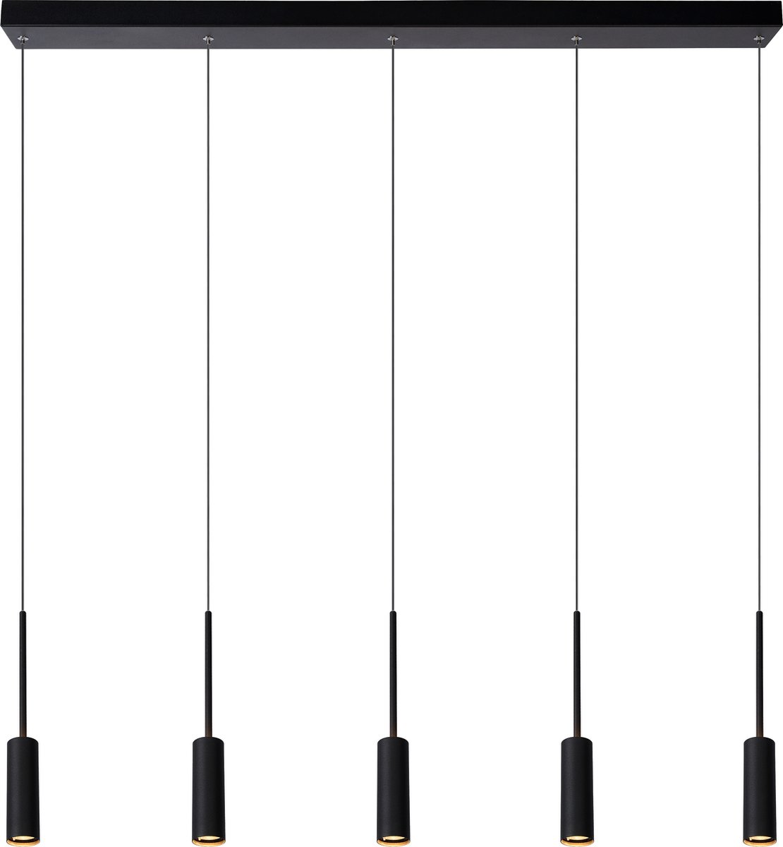 Lucide Tubule 5 Cluster Hanglamp LED Lineair Zwart