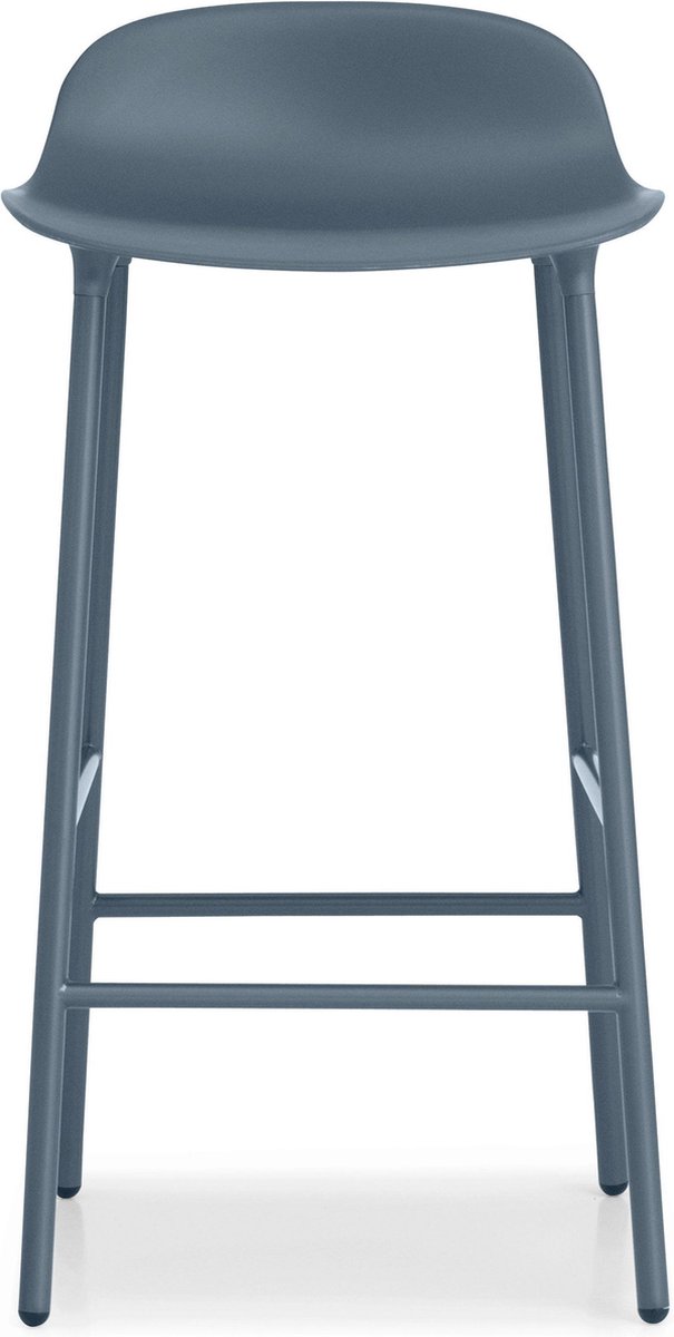 Normann Copenhagen Form Barstool Barkruk 65 Cm Met Stalen Onderstel Blauw