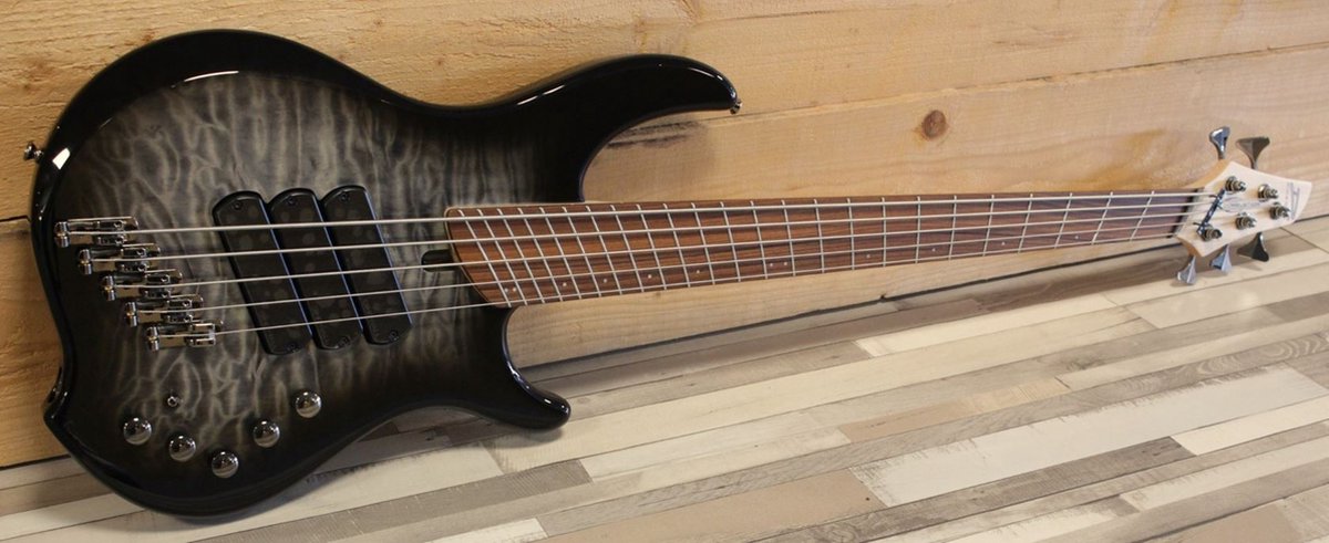 Dingwall Combustion 5-3 Pau Ferro toets 2-Tone Black Burst