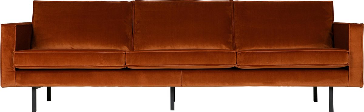 BePureHome Rodeo Velvet Bank 3-zits Roest