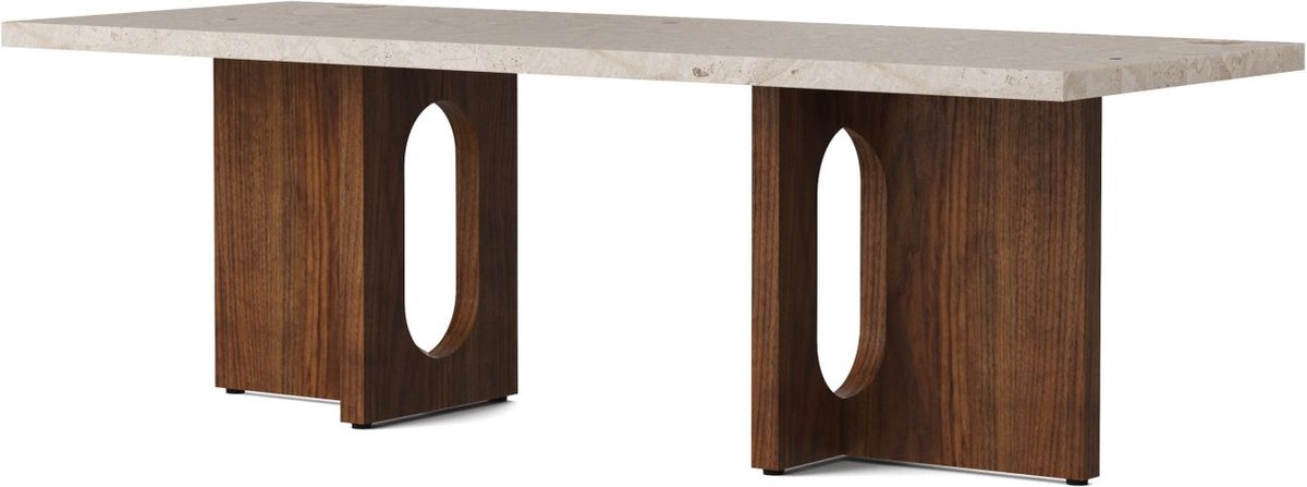 Audo Copenhagen Androgyne Salontafel 120x45 Walnoot Kunis Breccia