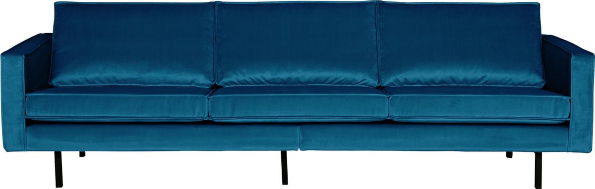 BePureHome Rodeo Velvet Bank 3-zits Blauw