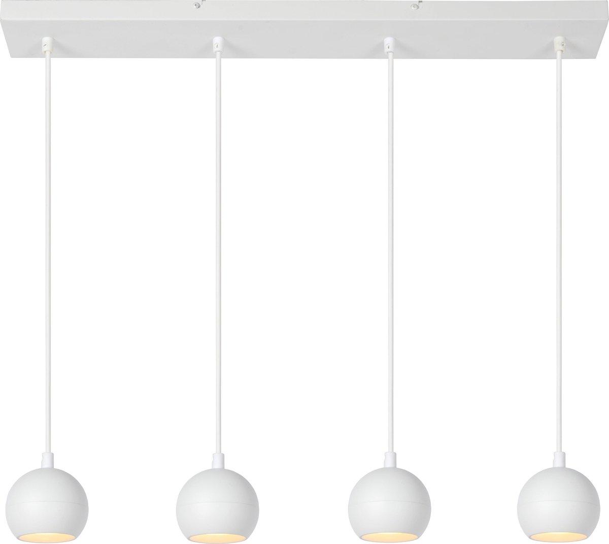 Lucide Favori 4 Cluster Hanglamp Lineair Wit