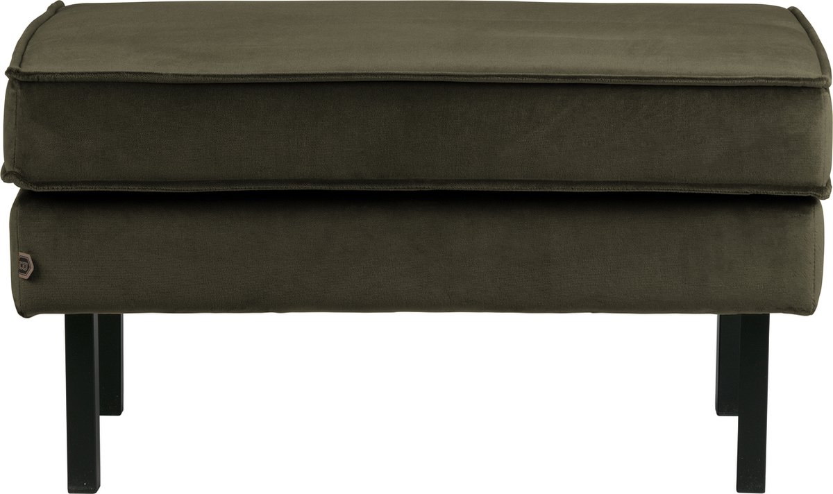BePureHome Rodeo Velvet Hocker Green Hunter