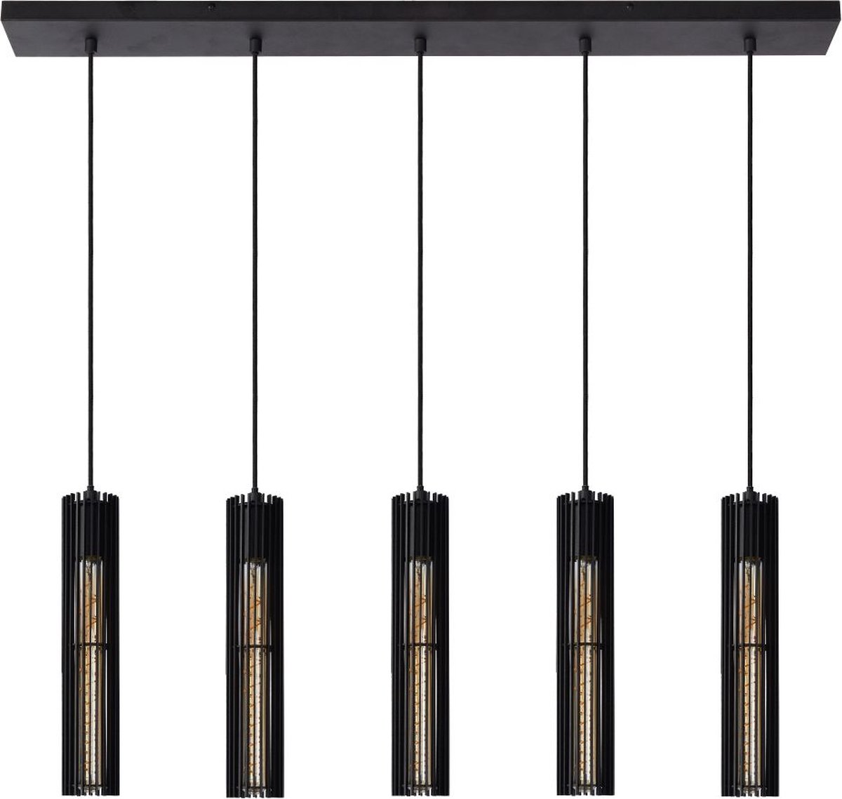 Lucide Lionel 5 Cluster Hanglamp Lineair Zwart
