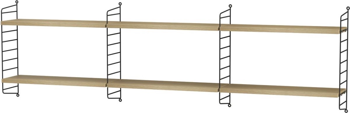 String Furniture Wall Side Panel 2-pack 50 X 20 Cm Zwart