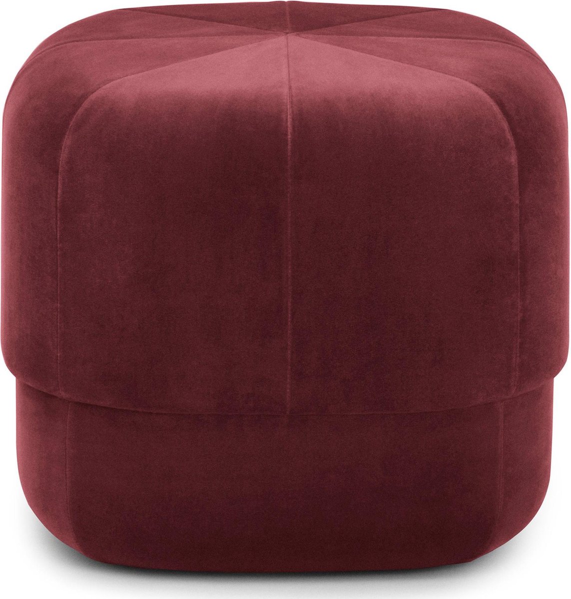 Normann Copenhagen Circus Velour Poef Small Dark Red