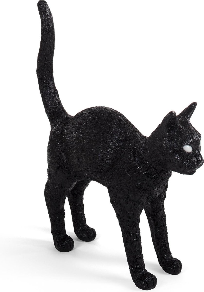 Seletti Jobby The Cat Tafellamp LED Oplaadbaar Zwart