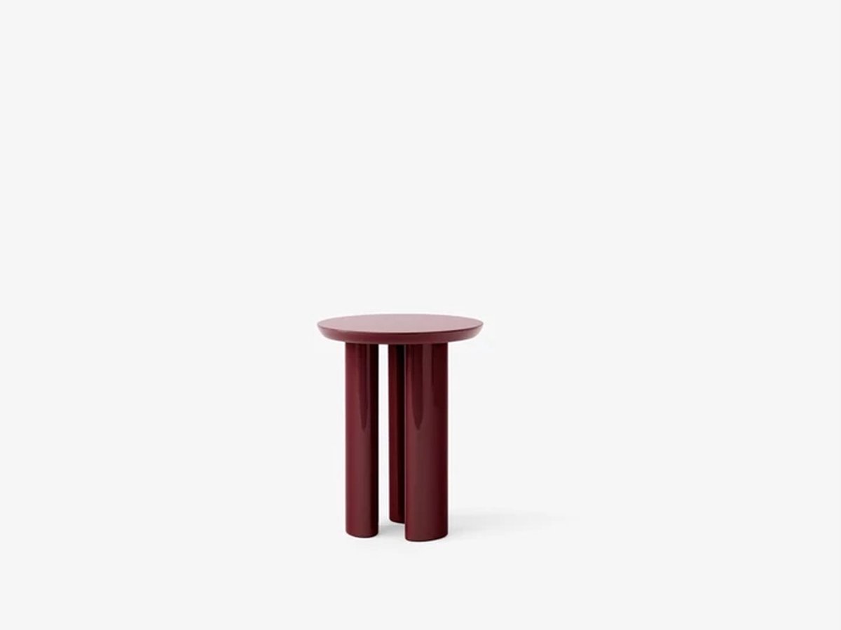 &tradition Tung JA3 BijzettafelØ38 Burgundy Red