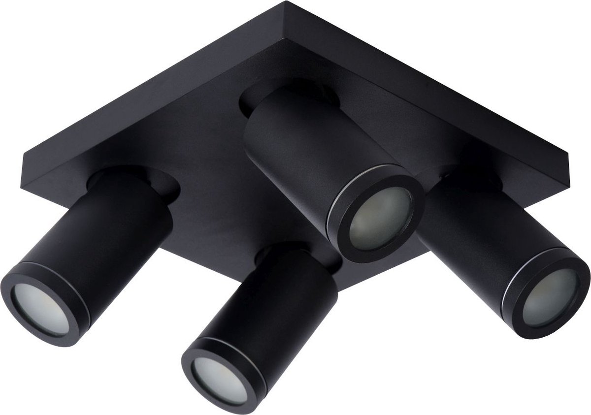 Lucide Taylor 4 Spot Badkamer IP44 Zwart