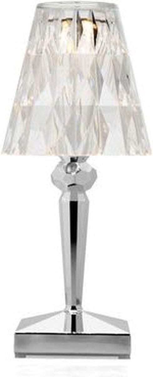 Kartell Battery Tafellamp LED Oplaadbaar Chroom