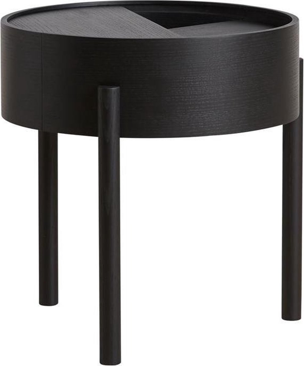 Woud Arc Bijzettafel Black Painted Ash