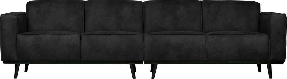 BePureHome Statement Bank 4-zits 280cm Suedine Zwart