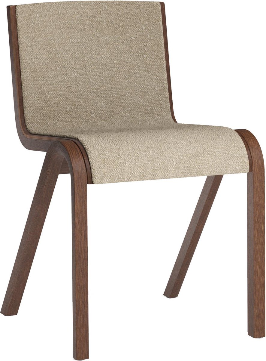 Audo Copenhagen Ready Eetkamerstoel Rood Eiken Gestoffeerd Bouclé 02