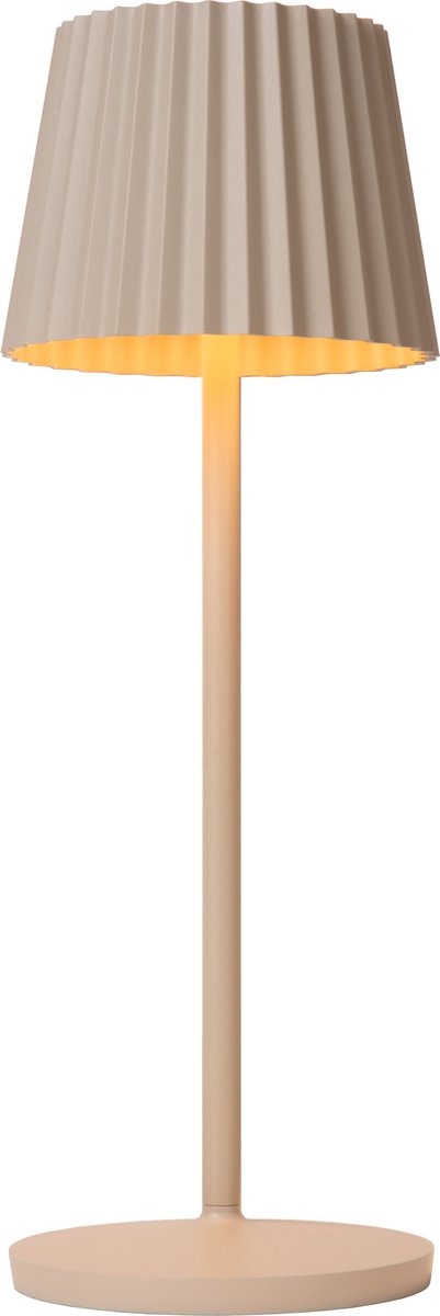 Lucide Justine Tafellamp LED Oplaadbaar Buiten IP54 Beige