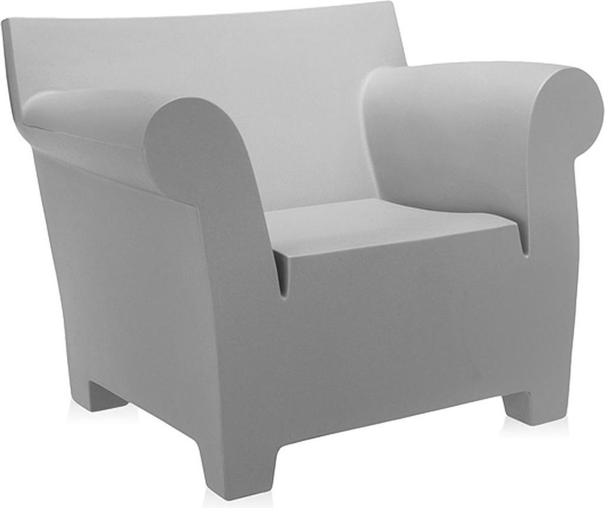 Kartell Bubble Club Stoel Fauteuil Lichtgrijs